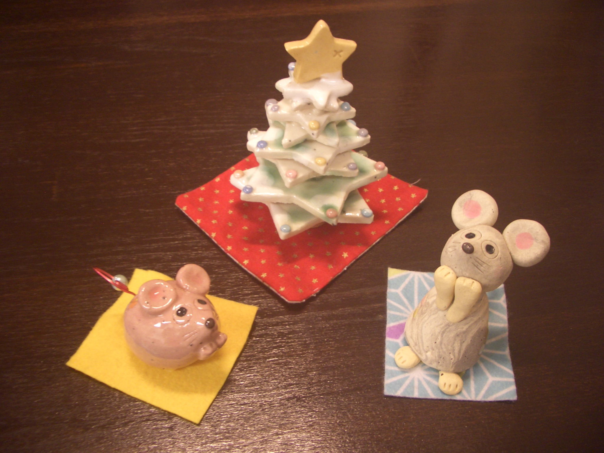 「クリスマスツリー」と「ねずみちゃん」